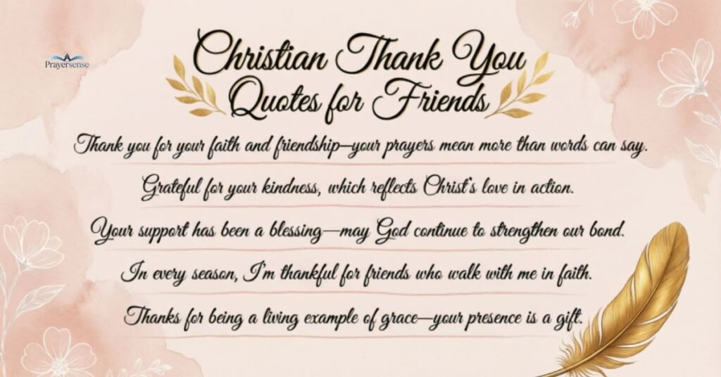 Christian Thank You Quotes for Friends