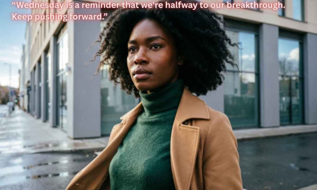 African American Wednesday Quotes:
"Wednesday is a reminder that we're halfway to our breakthrough. Keep pushing forward."