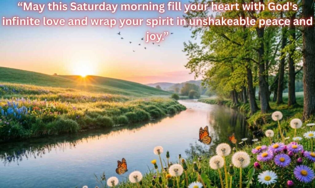 Uplifting Saturday Blessings for a Joyful Start Image:
“May this Saturday morning fill your heart with God's infinite love and wrap your spirit in unshakeable peace and joy.”