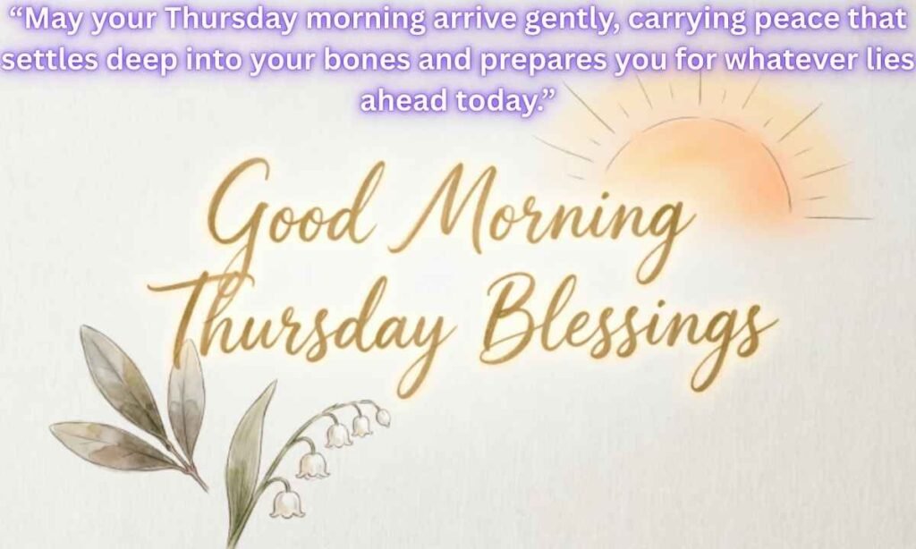 Good Morning Thursday Blessings Image:
“May your Thursday morning arrive gently, carrying peace that settles deep into your bones and prepares you for whatever lies ahead today.”
