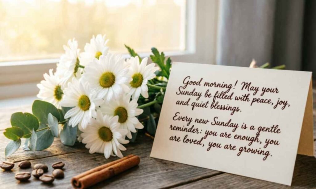 Inspirational Quotes Positive Sunday Blessings Image:
May your Sunday inspire courage, peace, and endless joy.