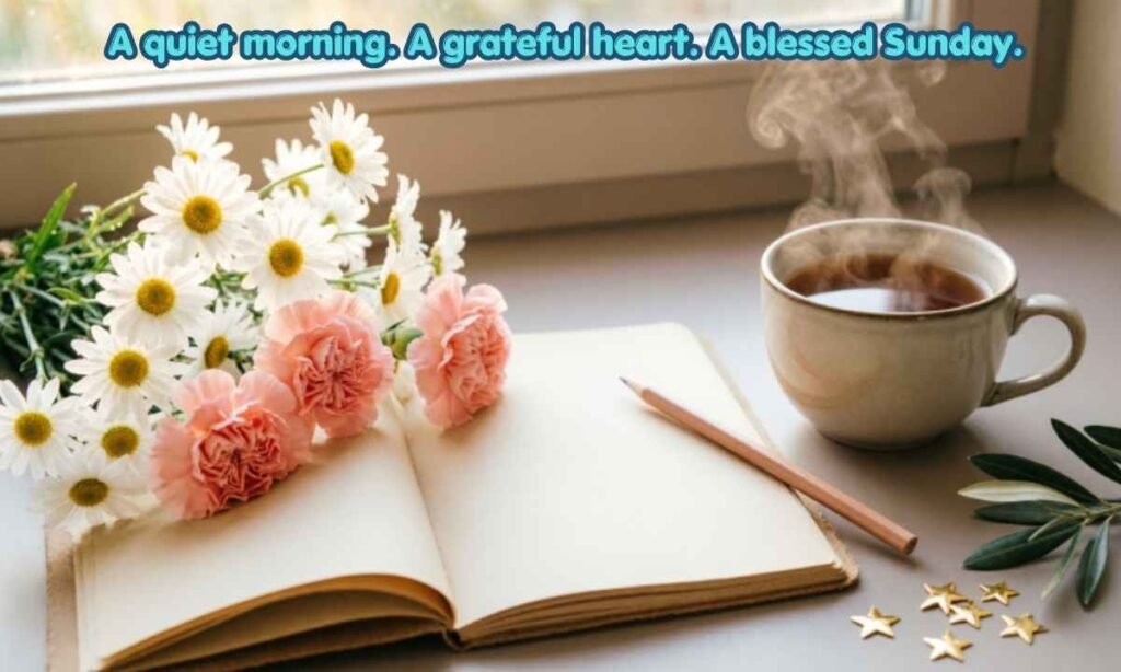 Positive Sunday Blessings Image:
A quiet morning. A grateful heart. A blessed Sunday.