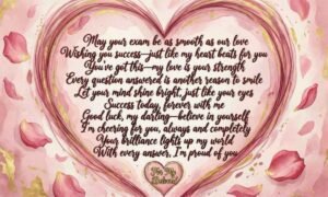 Short Romantic Good Luck Exam Wishes for Lover That Show You Care