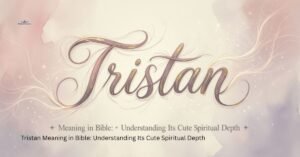 Tristan Meaning in Bible: Understanding Its Cute Spiritual Depth