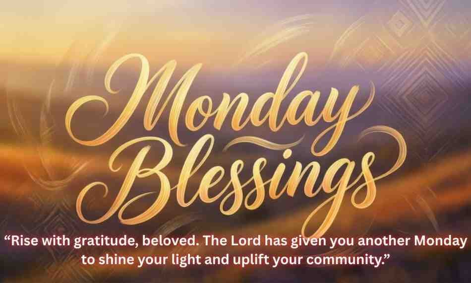 African American Monday Blessings: "Rise with gratitude, beloved. The Lord has given you another Monday to shine your light and uplift your community."