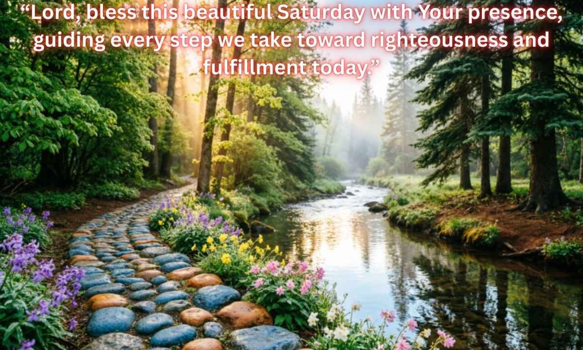 African American Saturday Morning Blessings Image: “Lord, bless this beautiful Saturday with Your presence, guiding every step we take toward righteousness and fulfillment today.”