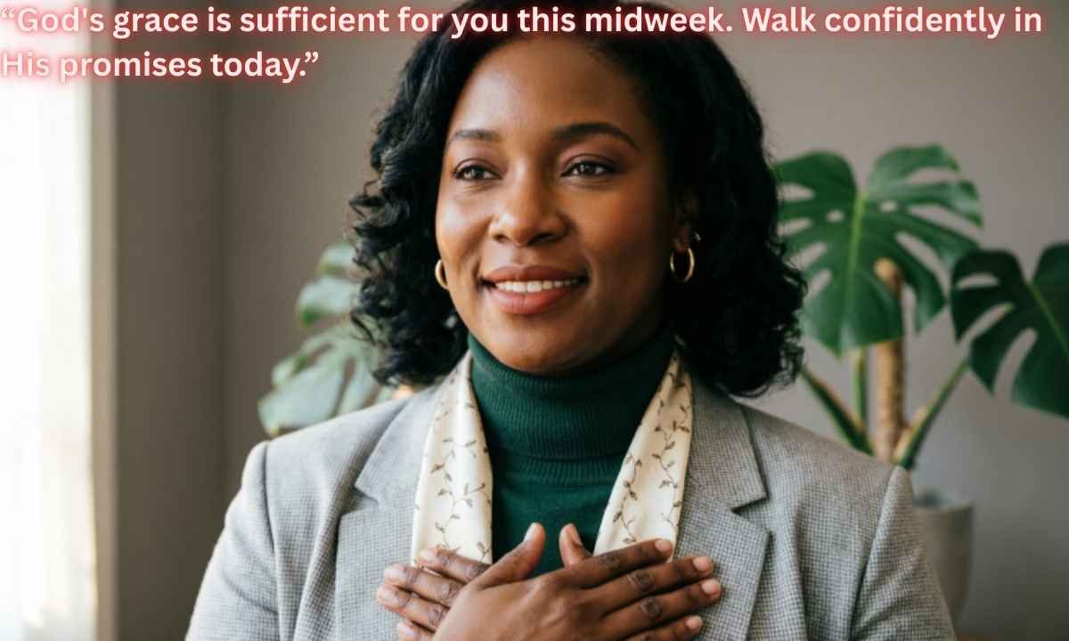 African American Wednesday Blessings Gif : "God's grace is sufficient for you this midweek. Walk confidently in His promises today."