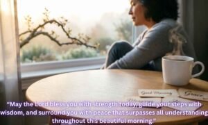 Good Morning Blessings and Prayers: "May the Lord bless you with strength today, guide your steps with wisdom, and surround you with peace that surpasses all understanding throughout this beautiful morning."