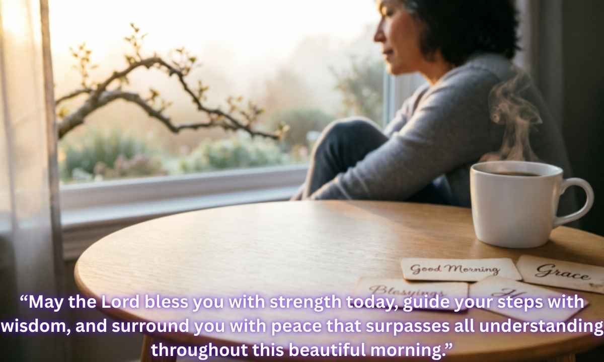 Good Morning Blessings and Prayers: "May the Lord bless you with strength today, guide your steps with wisdom, and surround you with peace that surpasses all understanding throughout this beautiful morning."