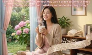 Happy Tuesday Blessings: Blessed Tuesday morning to you! May God's grace guide your steps and illuminate your path with wisdom and understanding today.