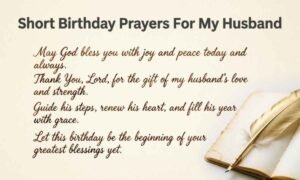 Short Birthday Prayers For My Husband Image