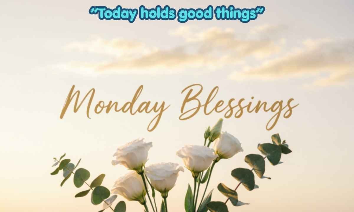 Monday Blessings Image: Today holds good things.