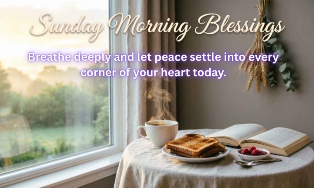 Sunday Morning Blessings Image:
Breathe deeply and let peace settle into every corner of your heart today.