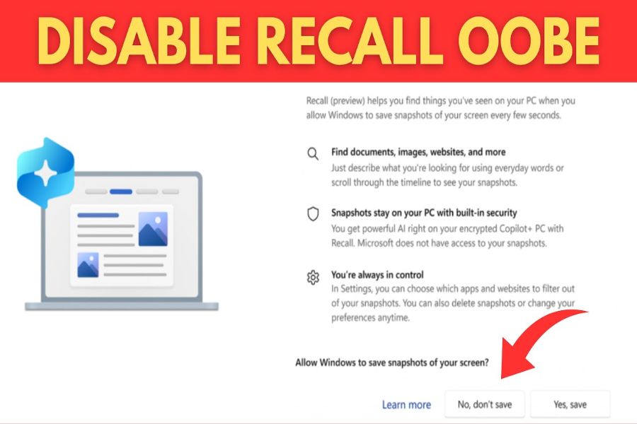 Windows Recall Disable