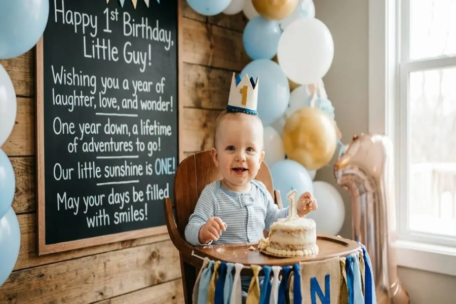 First Birthday Wishes For Boy