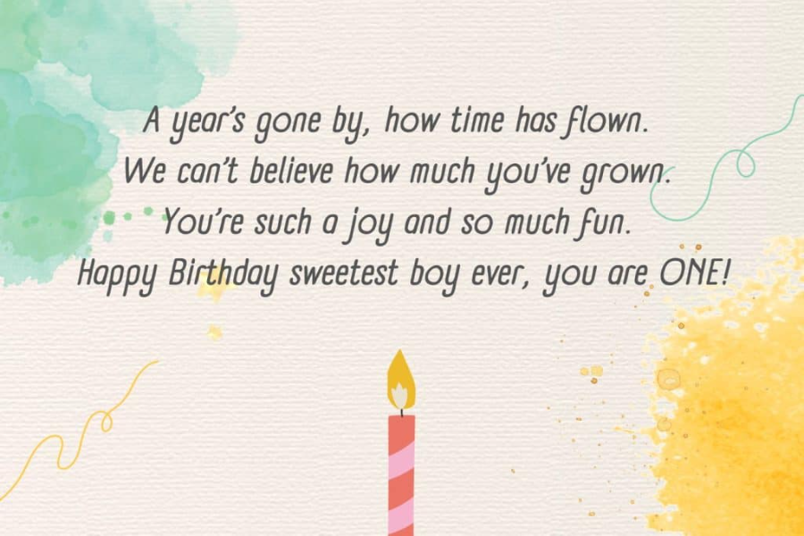 First Birthday Wishes For Boy